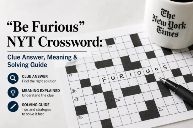 Be Furious NYT Crossword