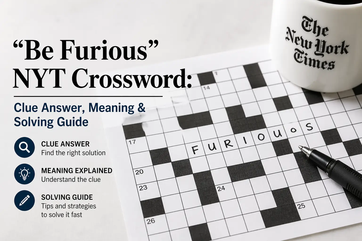 Be Furious NYT Crossword
