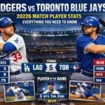 Dodgers vs Toronto Blue Jays Match Player Stats
