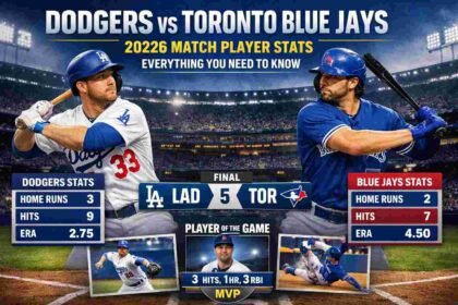 Dodgers vs Toronto Blue Jays Match Player Stats
