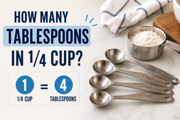 How Many Tablespoons in 1/4 Cup