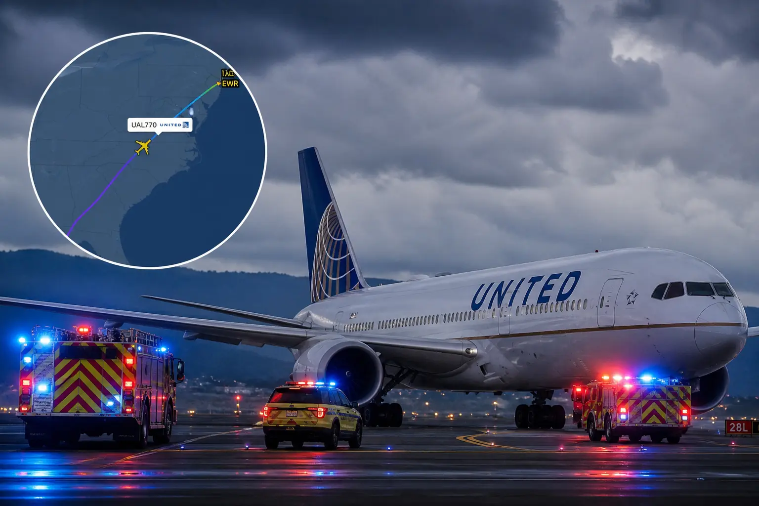 United Airlines Flight UA770 Emergency Diversion