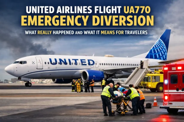 United Airlines Flight UA770 Emergency Diversion